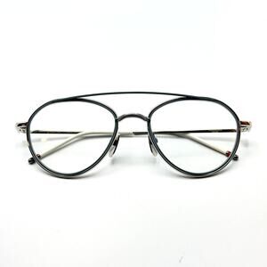 Thom Browne Eyeglasses Frame TB-109-B Silver Gray Titanium 53-20-141 New w/ Tags